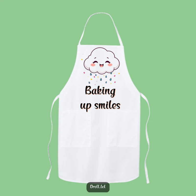Funny Happy Cloud Confetti Apron - Cook with Joyful Smiles!