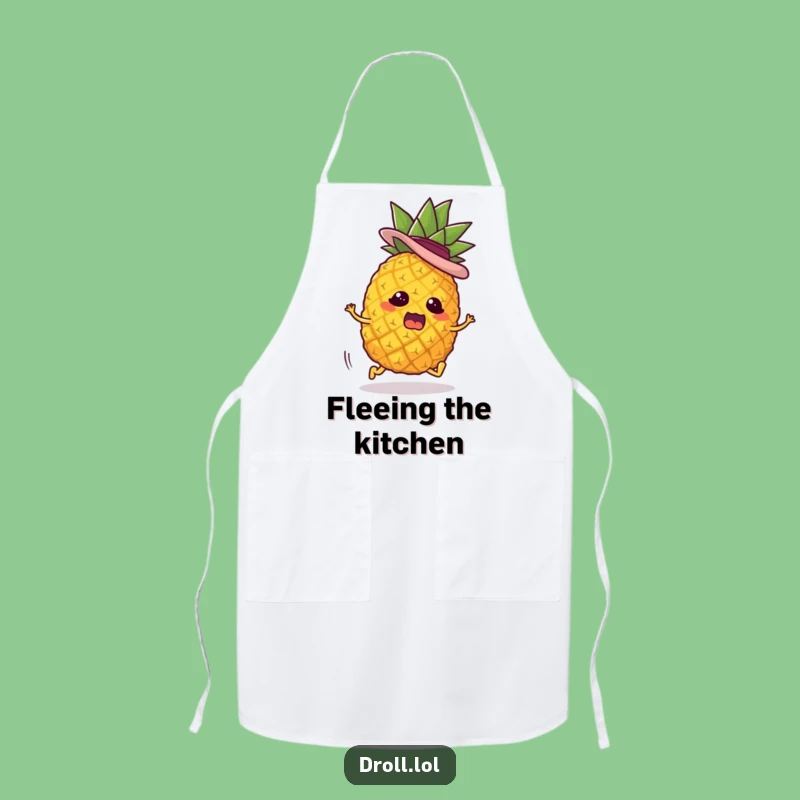 Funny Pineapple Escape Apron - Hilarious Kitchen Fugitive Funny Gift
