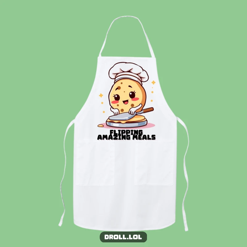 Funny Cookie Chef Pancake Apron - Flip with Fun in the Kitchen!