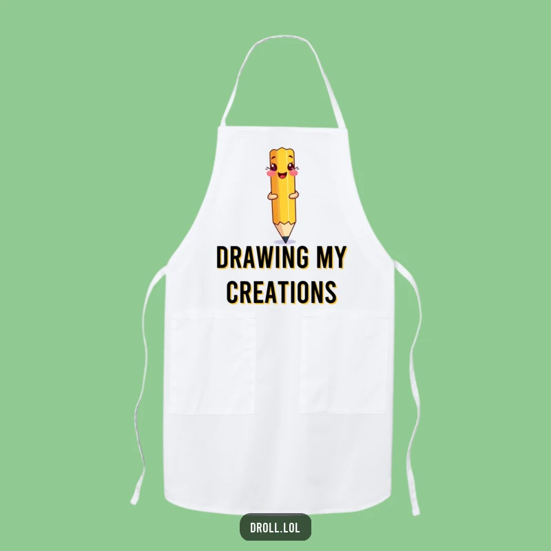 Funny Pencil Drawing Apron: Hilarious Artist's Protection for Creative Work