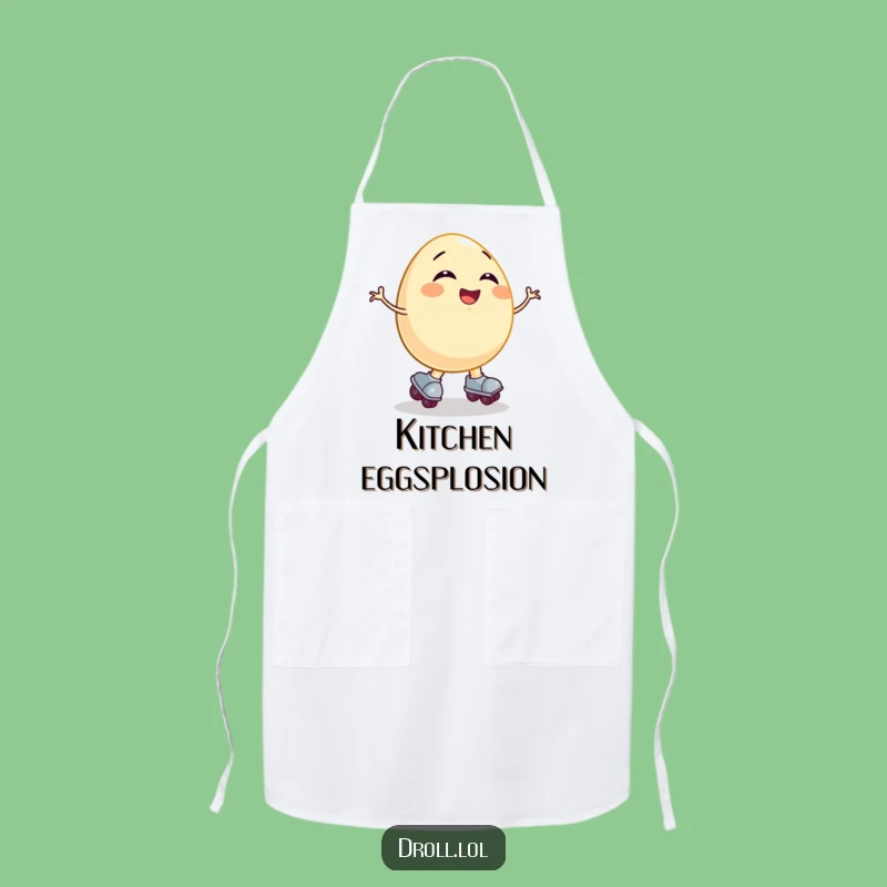Funny Giggling Egg Roller Skate Apron - Kitchen Clumsy Gift