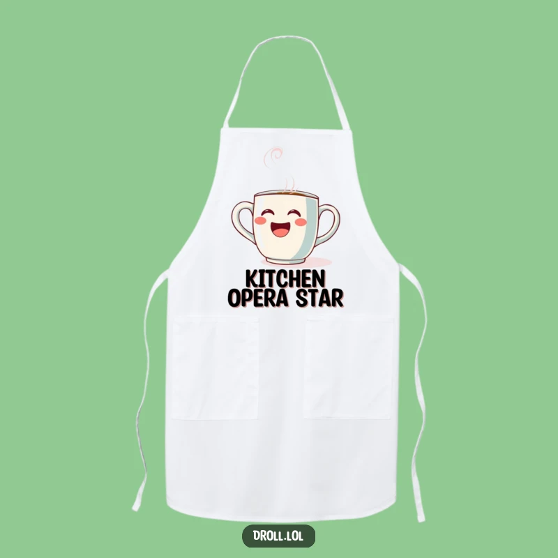 Funny Opera Mug Apron: Kitchen Aria Cup, Perfect Gift for Cooking Performances