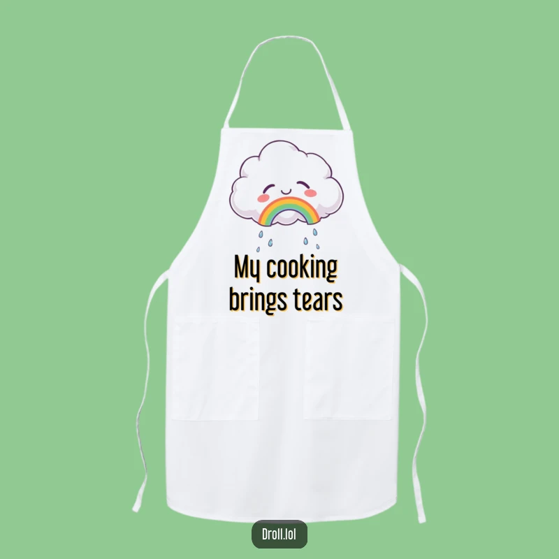 Funny Joyful Cloud Apron: Cook with Joy from this Rainbow Maker