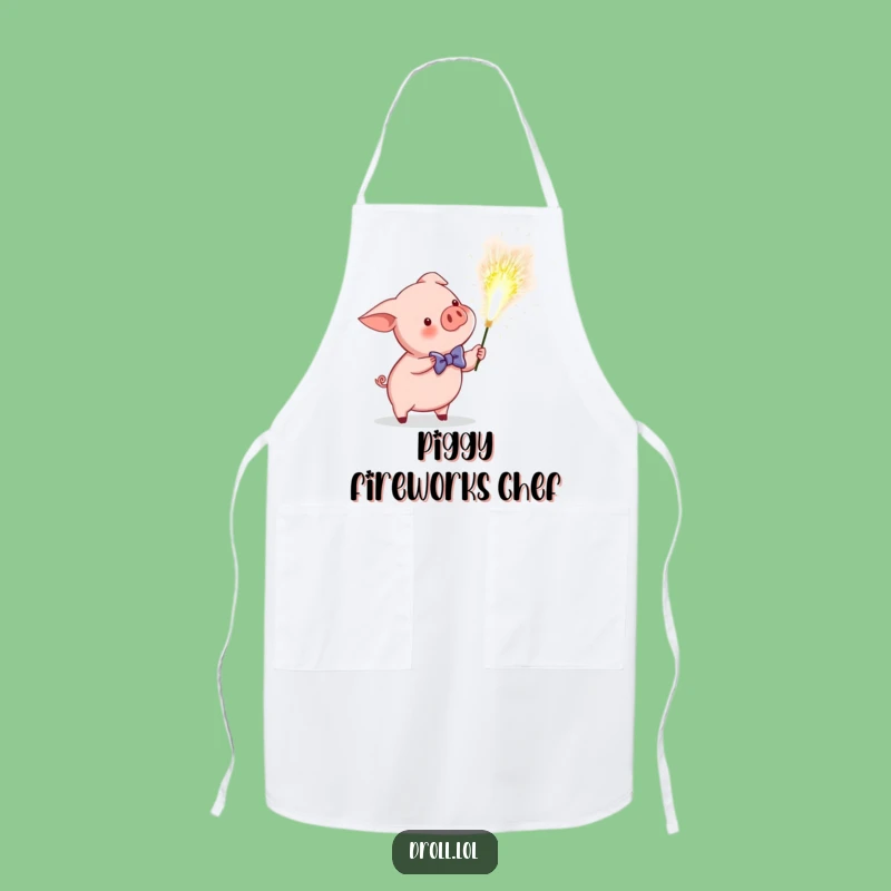 Funny Piglet Sparkler Kitchen Apron - Hilarious Chef Gift!