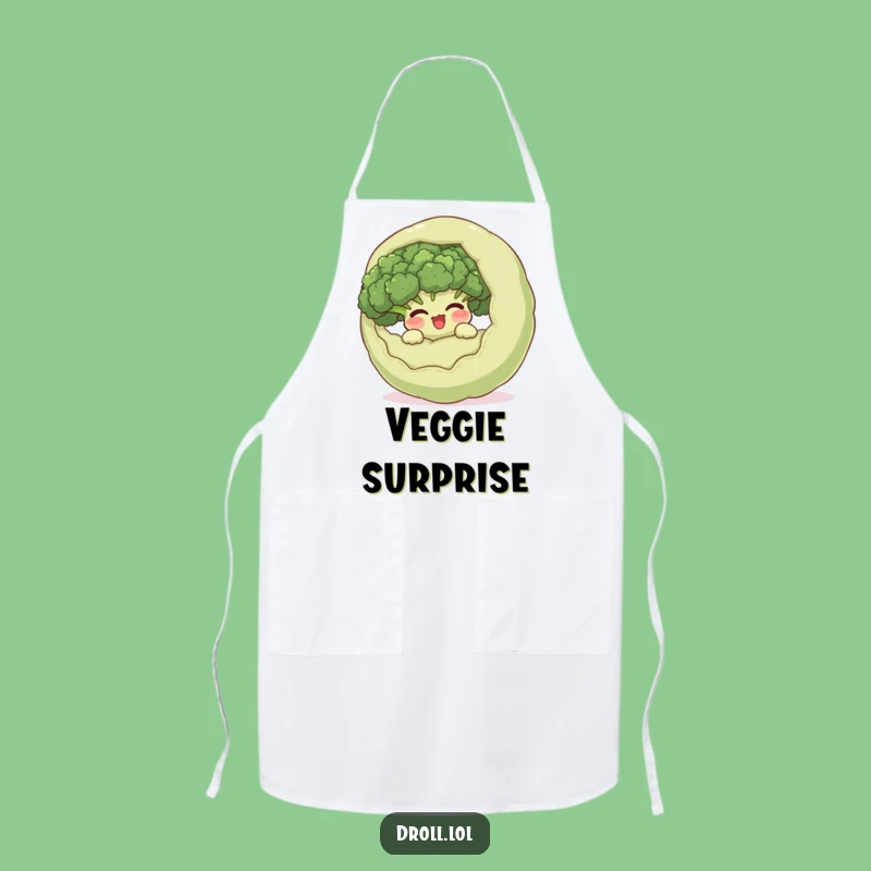 Funny Hidden Broccoli Apron: Giggle Veggie Chef Gift, Hilarious Kitchen