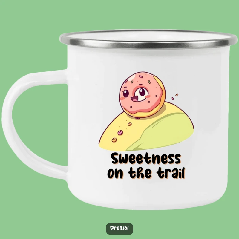 Adventure Funny Donut Roll Camping Mug: Sip Sweetness with this Giggling Donut