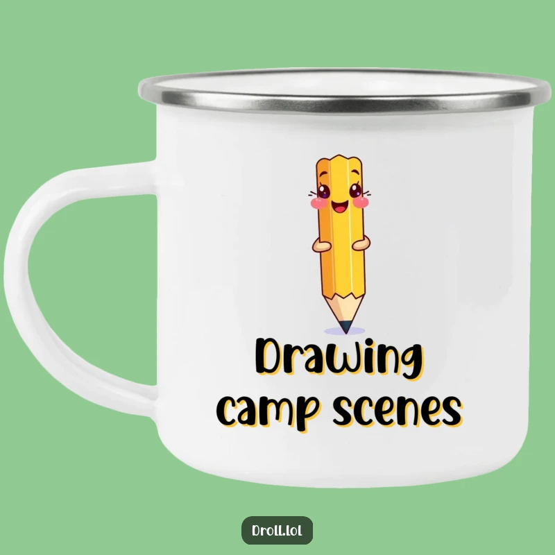 Funny Pencil Drawing Camping Mug: Hilarious Artist's Creative Cup