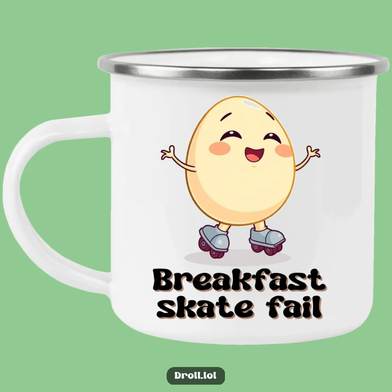 Durable Funny Giggling Egg Roller Skate Camping Mug - Outdoor Humor
