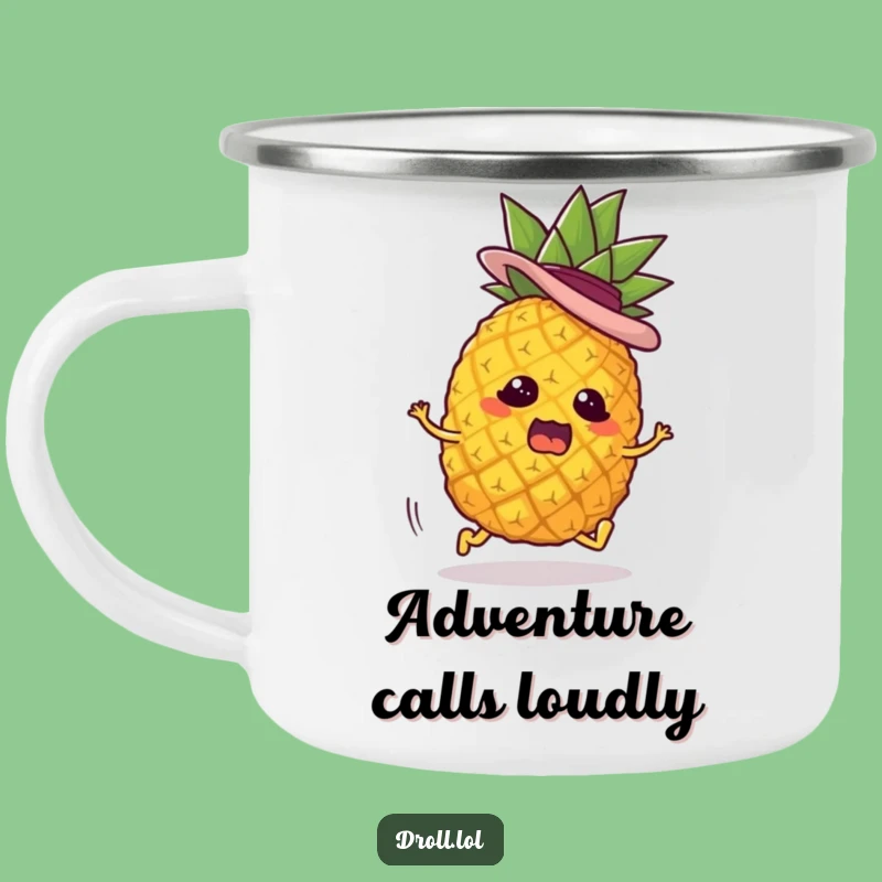 Funny Runaway Pineapple Camping Mug - Adventure & Panic Funny Gift