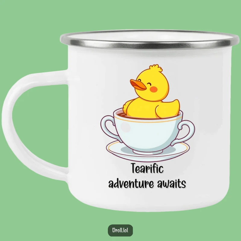 Funny Confused Duck Teacup Camping Mug - Adventure Humor Gift!