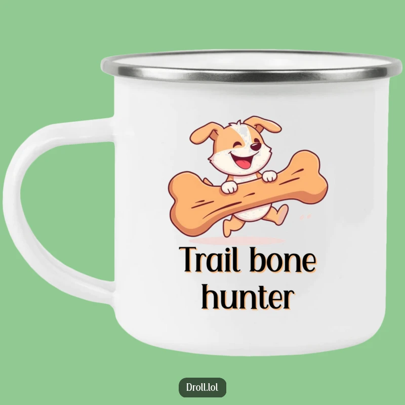 Funny Dog Bone Camping Mug: Adventure Pursuit - Hilarious Gift!