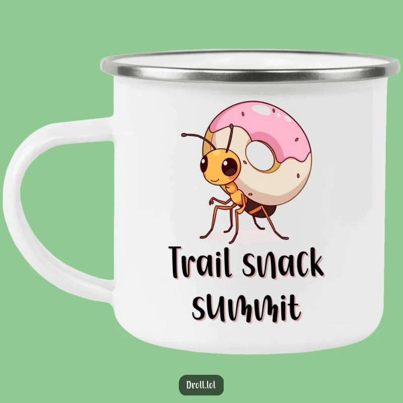 Funny Ant Donut Camping Mug - Determined Outdoor Treat Carrier