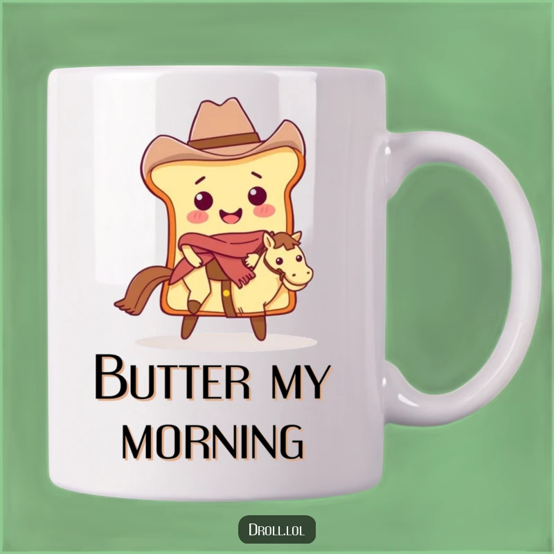 Funny Cowboy Bread Mug: Hilarious Western Slice's Butter Ride Gift