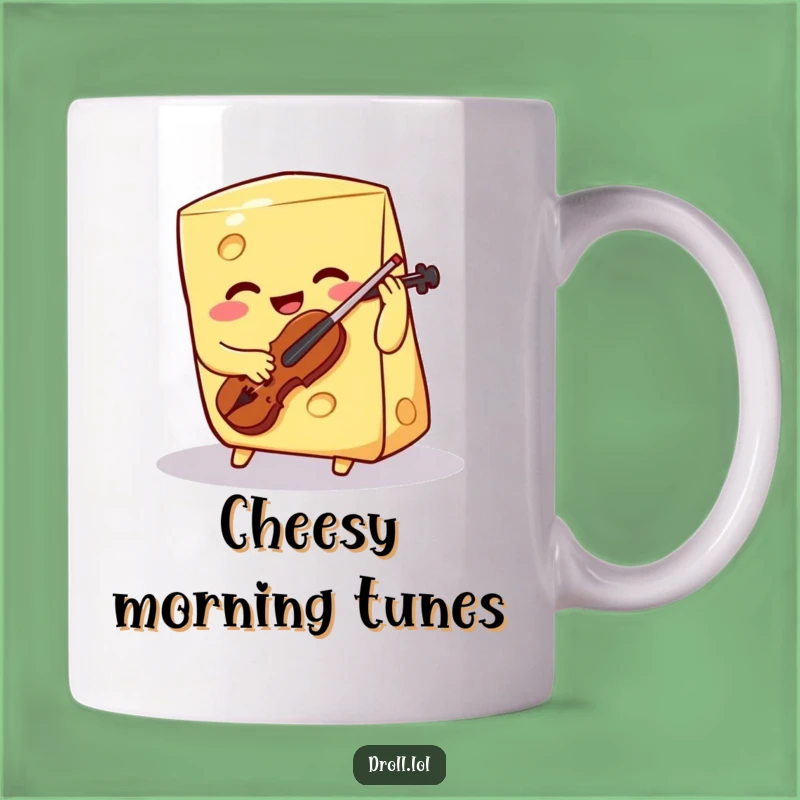 Funny Cheese Violin Mug: Melancholy Wedge, a Hilarious Foodie Gift