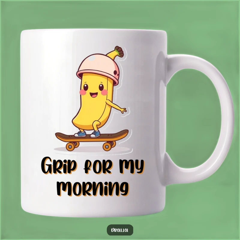 Funny Banana Skater Mug: Hilarious Helmeted Peel, Perfect Gift for Skateboard Lovers