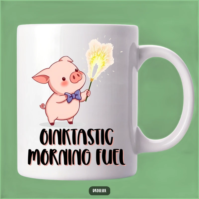 Funny Piglet Sparkler Mishap Mug - Hilarious Celebration Gift!