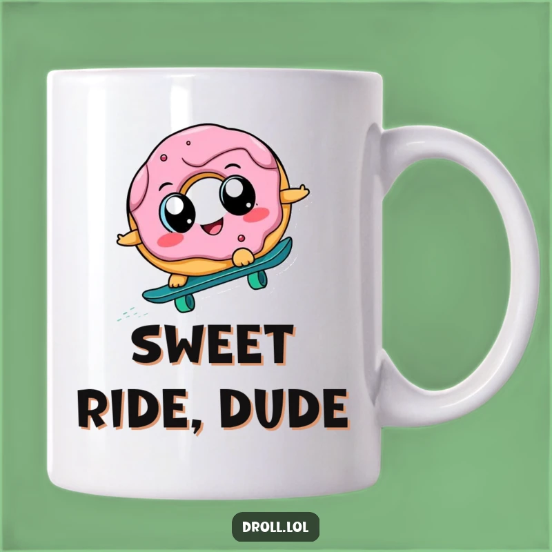 Funny Skateboard Donut Mug: Hilarious Treat for Coffee Lovers, Perfect Gift