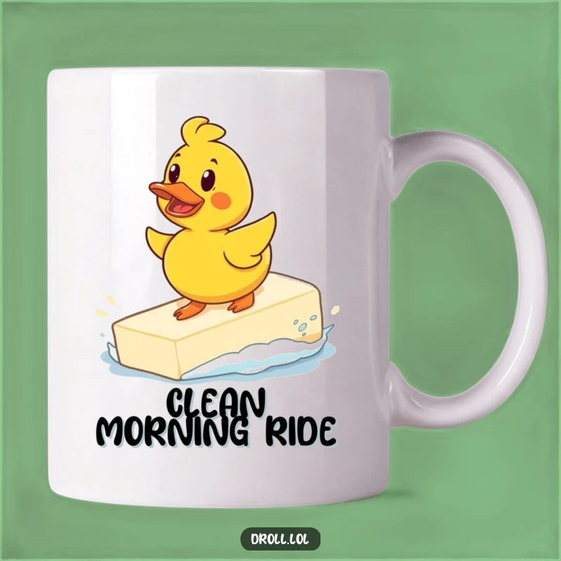 Funny Surfing Duck Mug: Determined Soap Rider, a Hilarious Bath Gift