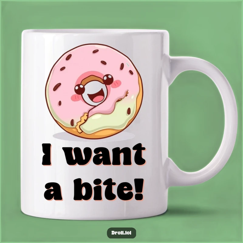 Funny Donut Cookie Bite Mug - A Deliciously Humorous Treat for Coffee Lovers