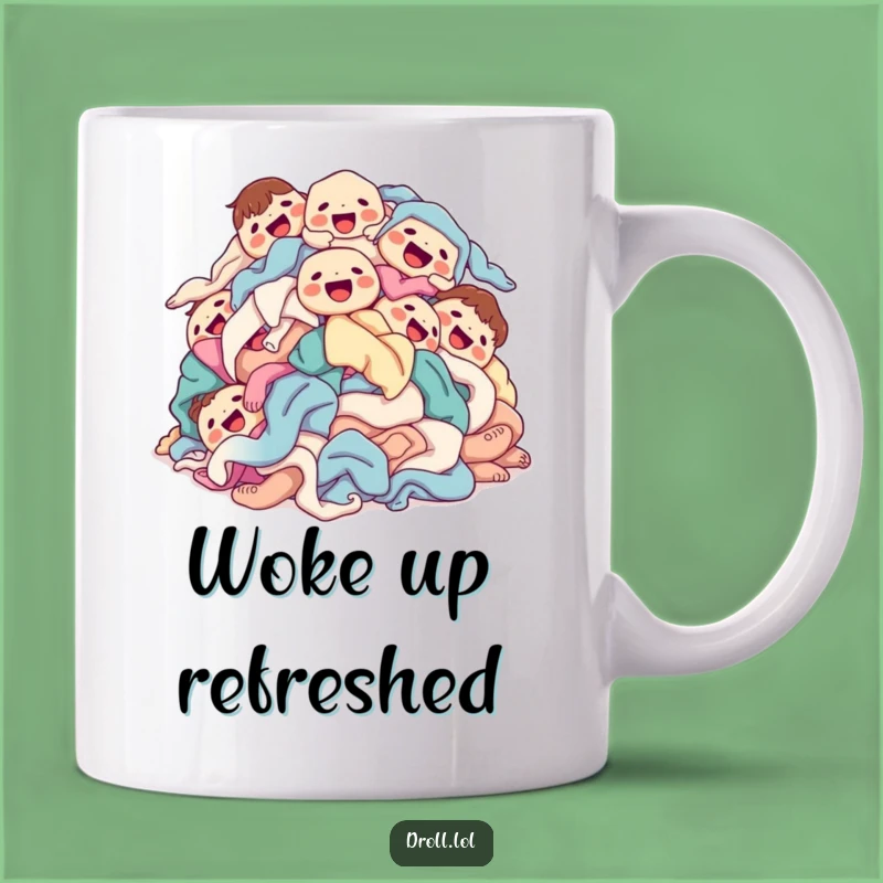 Funny Laundry Pile Mug: Joyous Tumble, Clean Clothes Humor, Perfect Gift