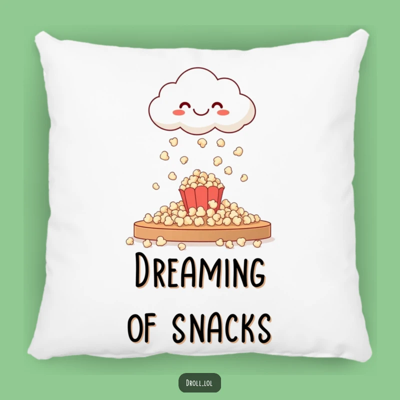 Comfy Funny Happy Cloud Popcorn Pillow - Soft Whimsical Decor