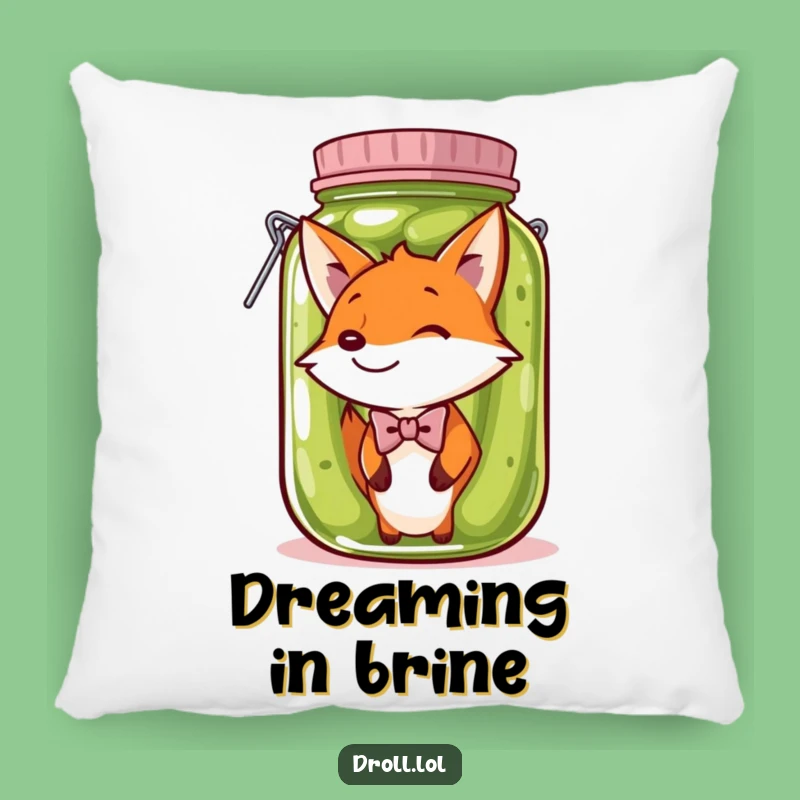 Cozy Funny Fox Pickle Jar Pillow: Snuggle Up with Hilarious Comfort