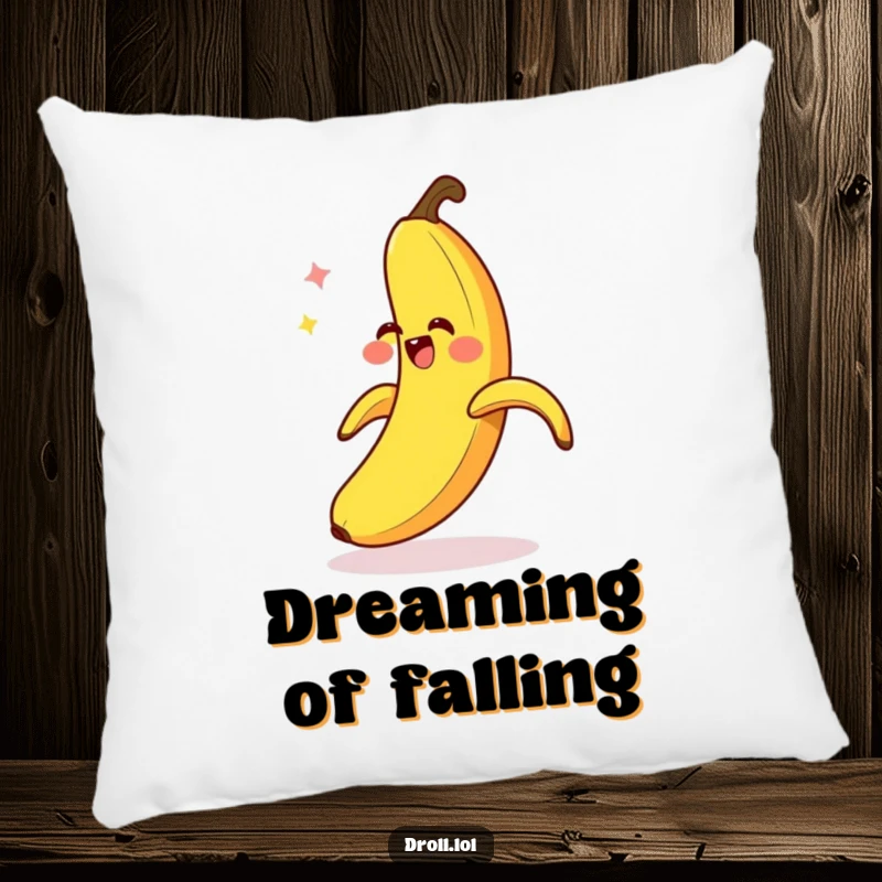 Funny Banana Slip Pillow: A giggling banana peel comically slips on itself, offering comfort and a dose of funny cheer.