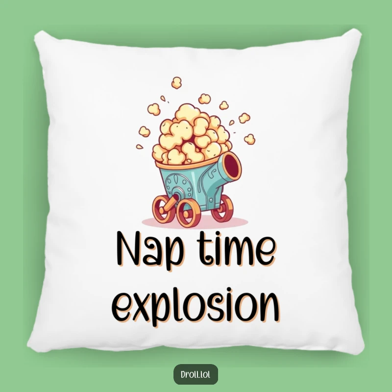 Funny Popcorn Cannon Pillow - Comfy and Hilarious Explosive Snack Accent