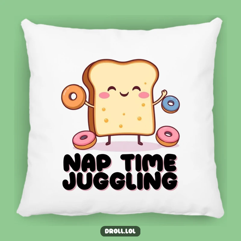 Funny Toast Donut Juggling Pillow: Soft & Cheerful Breakfast Buddy, Gift!