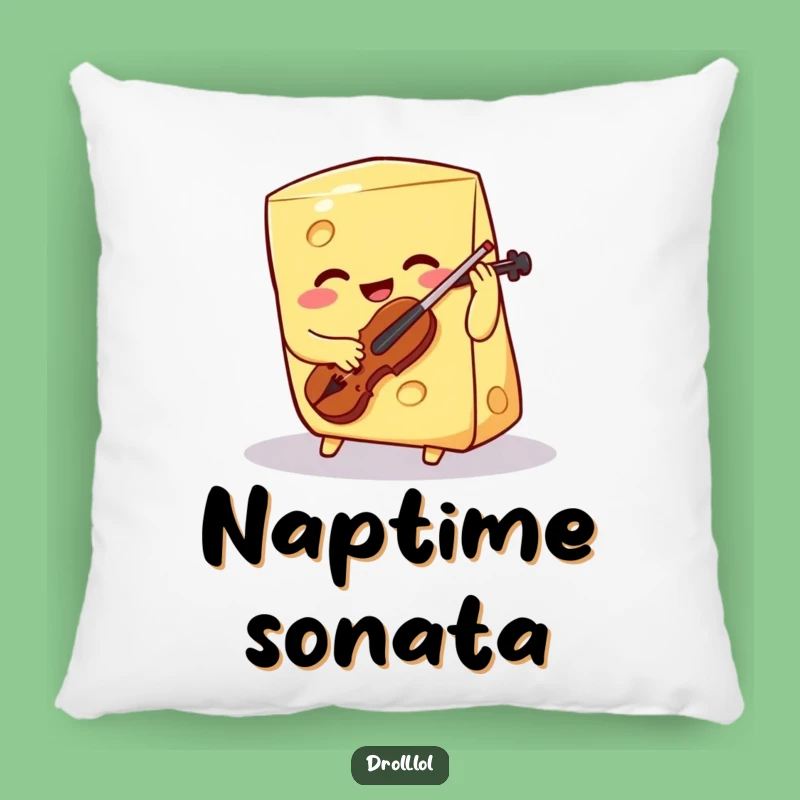 Funny Cheese Violin Pillow: Soft Wedge Cushion, Hilarious Gift