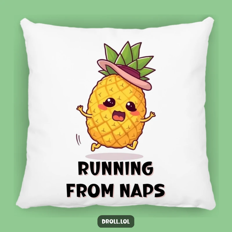 Funny Runaway Pineapple Pillow - Comfy & Hilarious Home Accent Funny Gift
