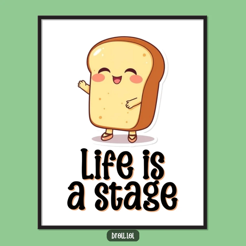 Funny Ballet Bread Digital Art: Instant Whimsy Art and Hilarious Gift