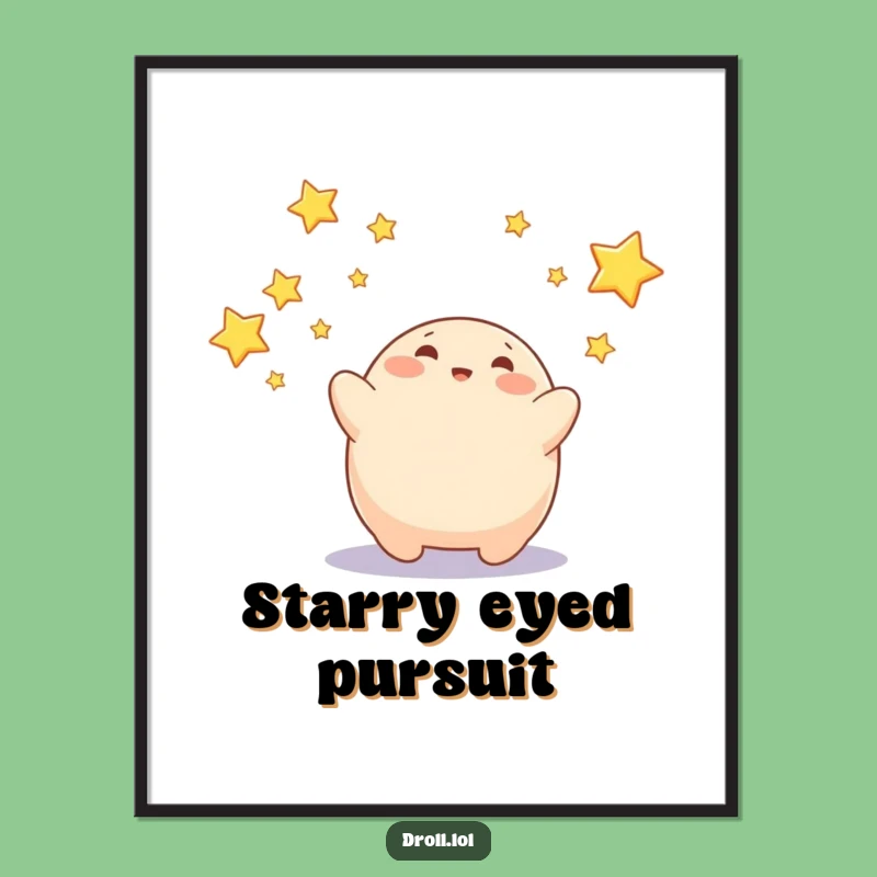 Funny Blob Star Catcher Digital Art - Instant Cosmic Wonder & Gift!