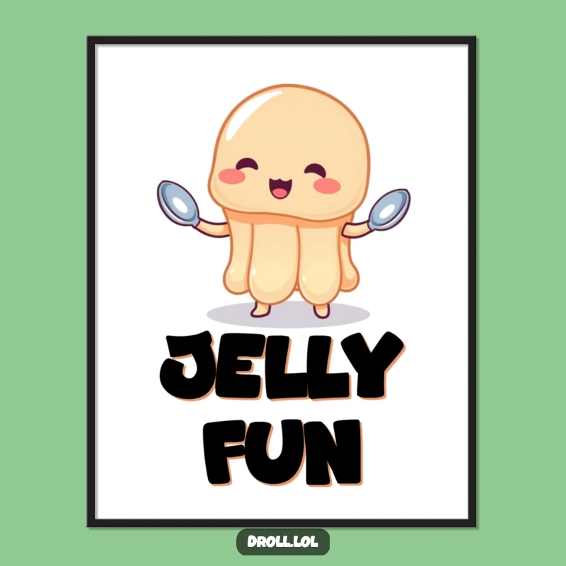 Funny Jelly Juggling Spoons Digital Art - Instant Hilarious Dessert Download