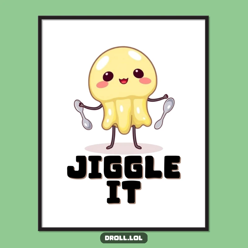 Funny Wobbly Jelly Juggling Digital Art: Instant Whimsy - Hilarious Gift!