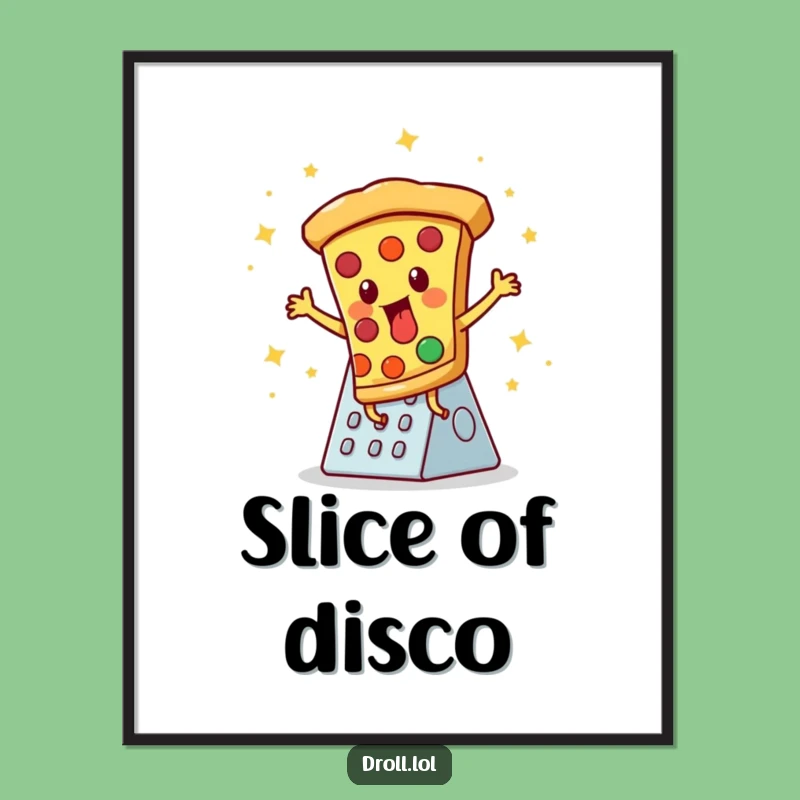 Funny Pizza Disco Digital Art - Instant Dance Party Decor
