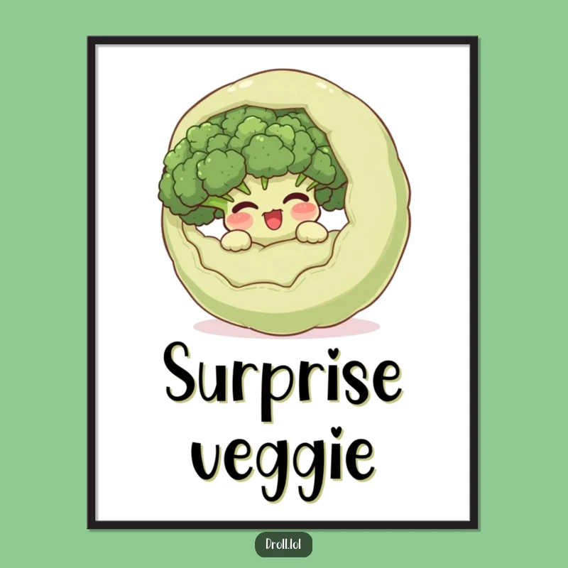 Funny Hidden Broccoli Digital Art: Giggle Veggie Download, Hilarious Gift