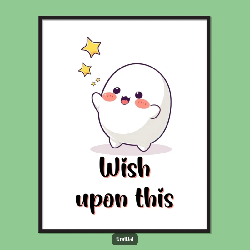 Funny Blob Star Catcher Digital Art - Instant Whimsical Decor!