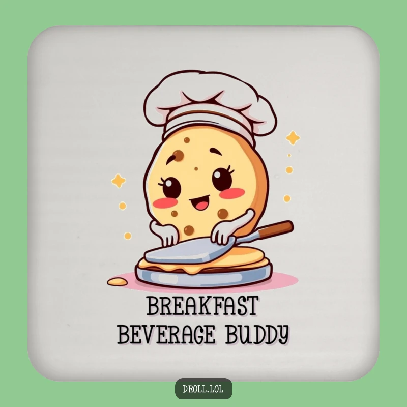 Funny Cookie Chef Pancake Coasters - Protect Surfaces with Culinary Flair!