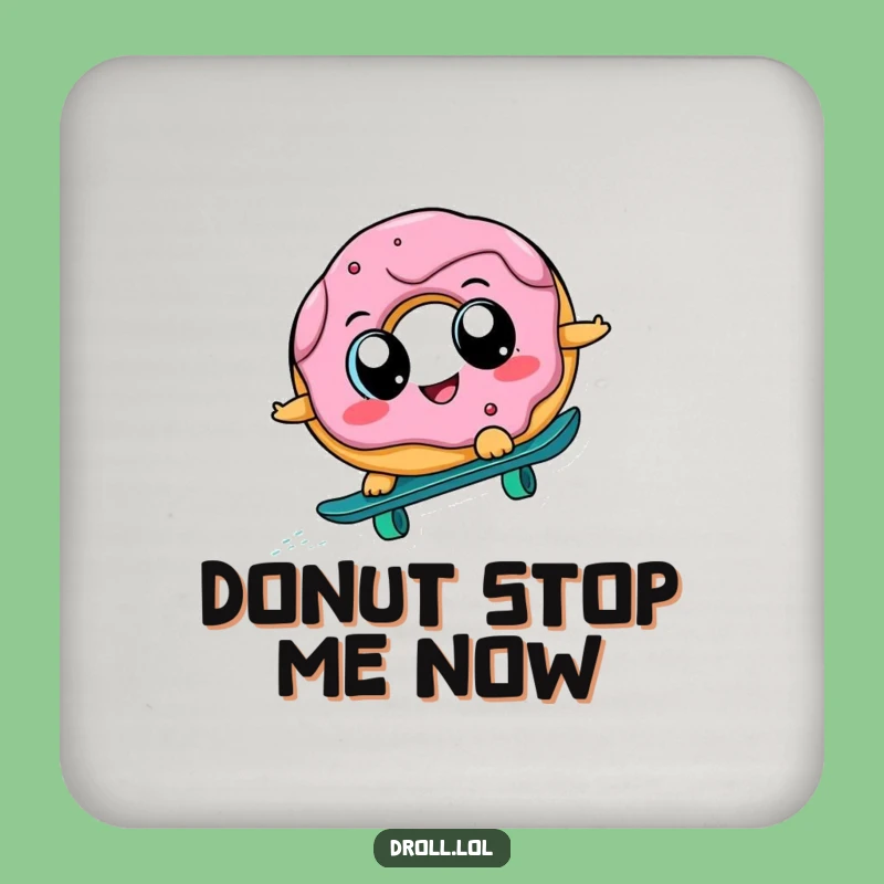 Funny Donut Skateboard Coasters: Protect Surfaces with Humor, Great Funny Gift