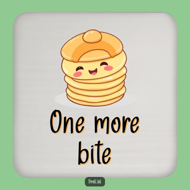 Funny Happy Pancake Coaster: Protect Surfaces with a Comical Breakfast Moment, Ideal Funny Gift