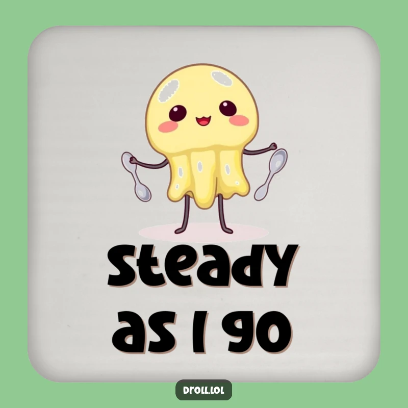 Funny Wobbly Jelly Juggling Coaster: Sip with Silliness - Funny Gift!