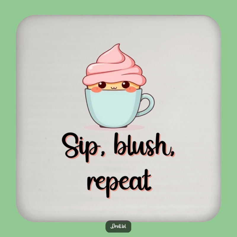 Funny Blushing Cupcake Coaster - Hilarious Sweet Protector & Gift