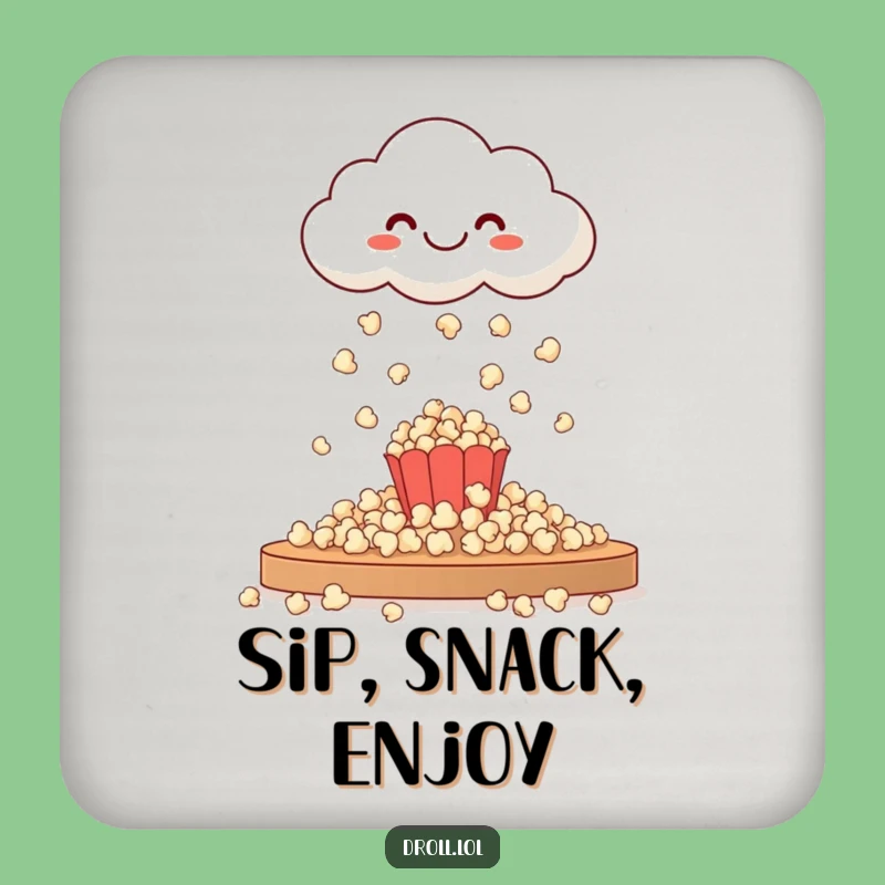 Funny Happy Cloud Popcorn Coaster Set - Hilarious Snack Protection