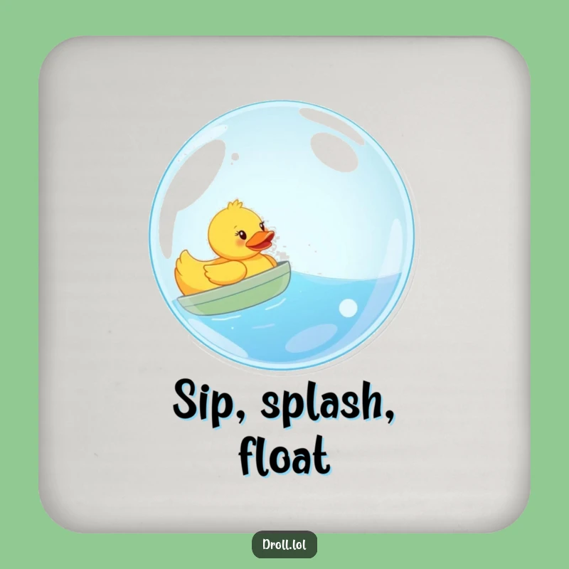 Funny Rubber Duck Bubble Sailing Coaster Set - Hilarious Bubble Protection