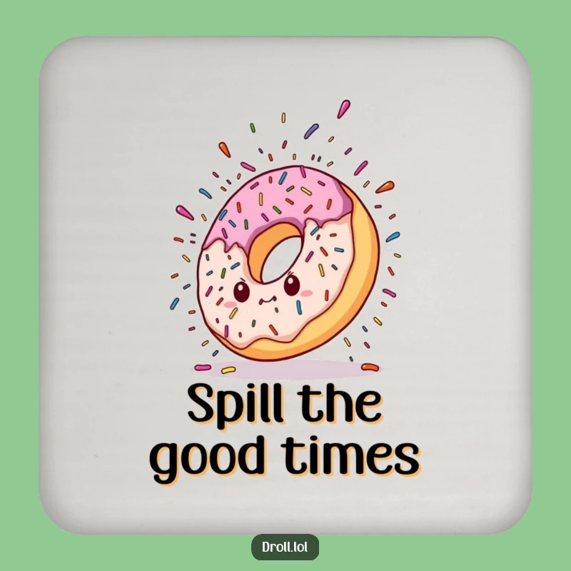 Funny Falling Donut Coaster - Protect Surfaces with This Hilarious Funny Gift