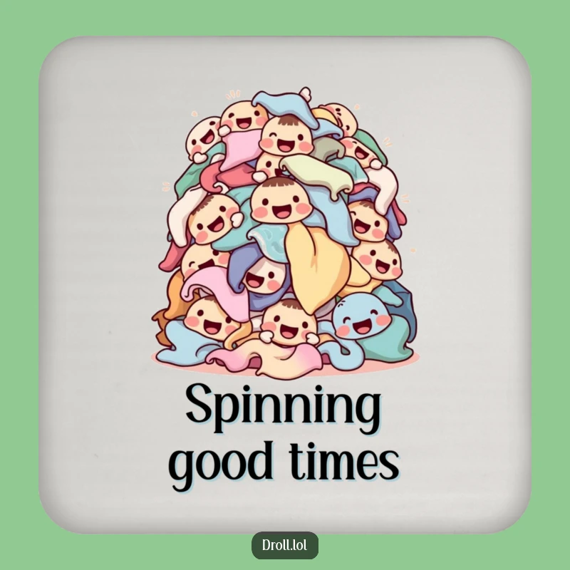 Funny Laundry Pile Drink Coasters - Set of Hilarious Chore Gifts