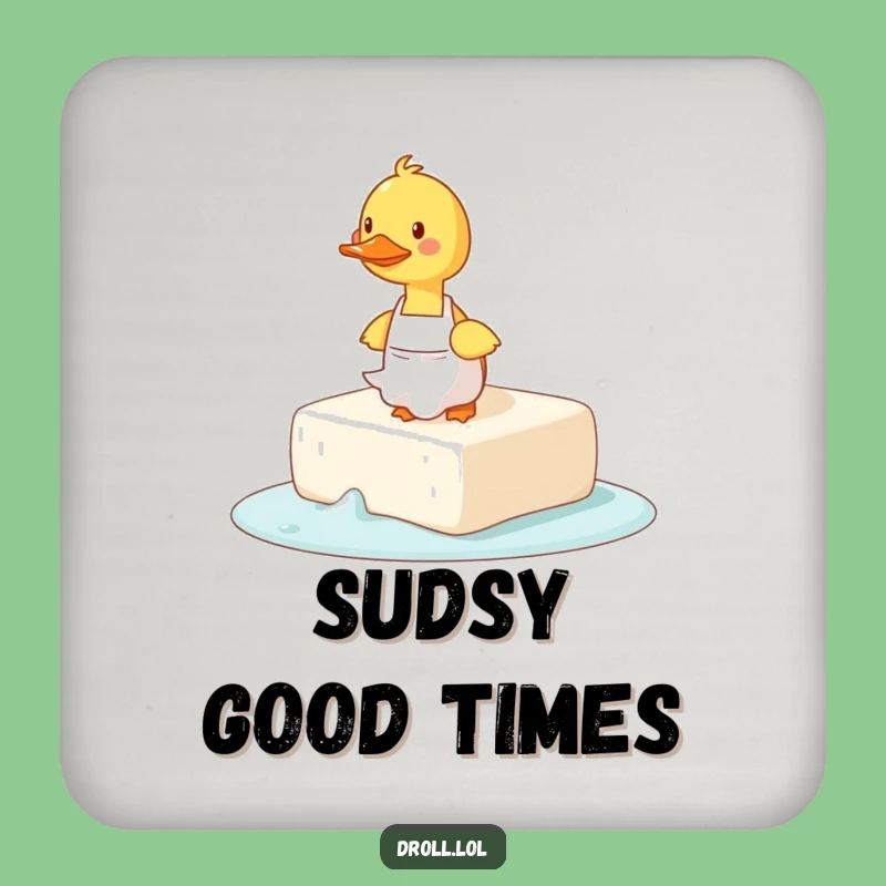 Funny Tripping Duck Soap Coaster: Protect Surfaces with Slippery Humor!