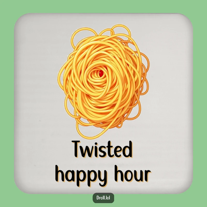 Funny Spaghetti Swirl Coaster Set: Untangling Pasta's Table Protector Gift