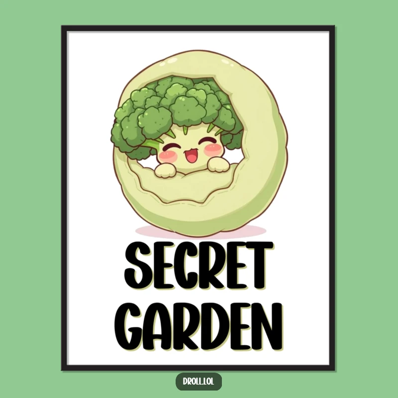 Funny Hidden Broccoli Poster: Giggle Veggie Art, a Hilarious Gift
